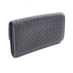 Bottega Veneta Bifold Wallet Intrecciato Black Leather — view 2