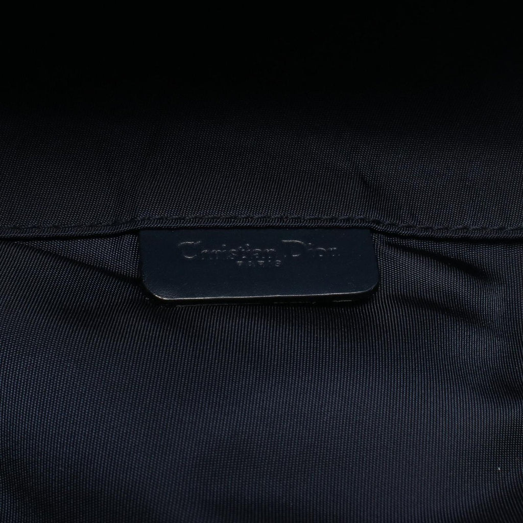 Dior Pouch Saddle Mini Trotter Navy Ivory Canvas Leather Oblique — view 4
