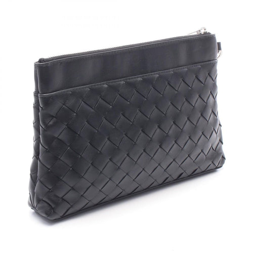 Bottega Veneta Pouch Rythme Intrecciato Black Leather