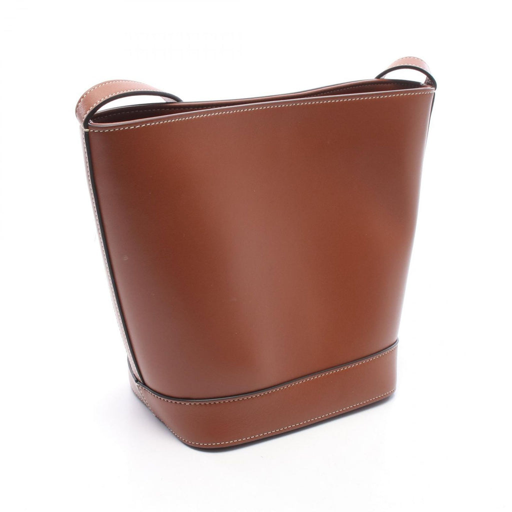 Celine Shoulder Bag Small Bucket Cuile Triomphe Brown Leather — view 2