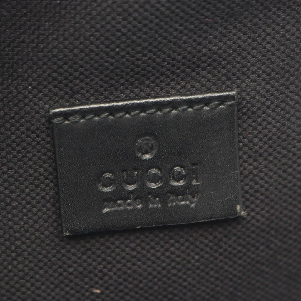 Gucci Waist Bag Soft GG Supreme Black Canvas Leather Sling Backpack — view 4