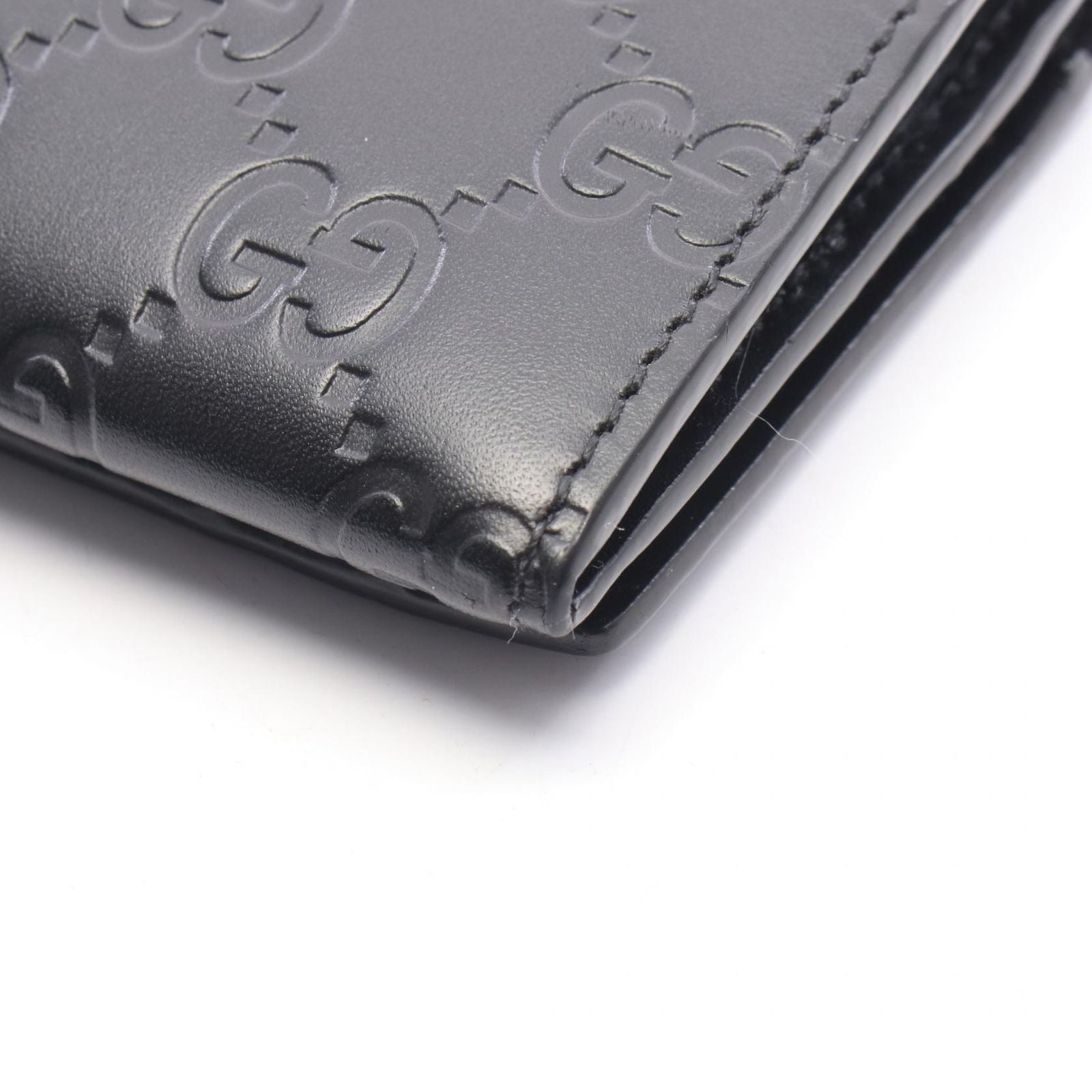 Gucci Bifold Wallet Dorian Guccissima Black Leather — view 8