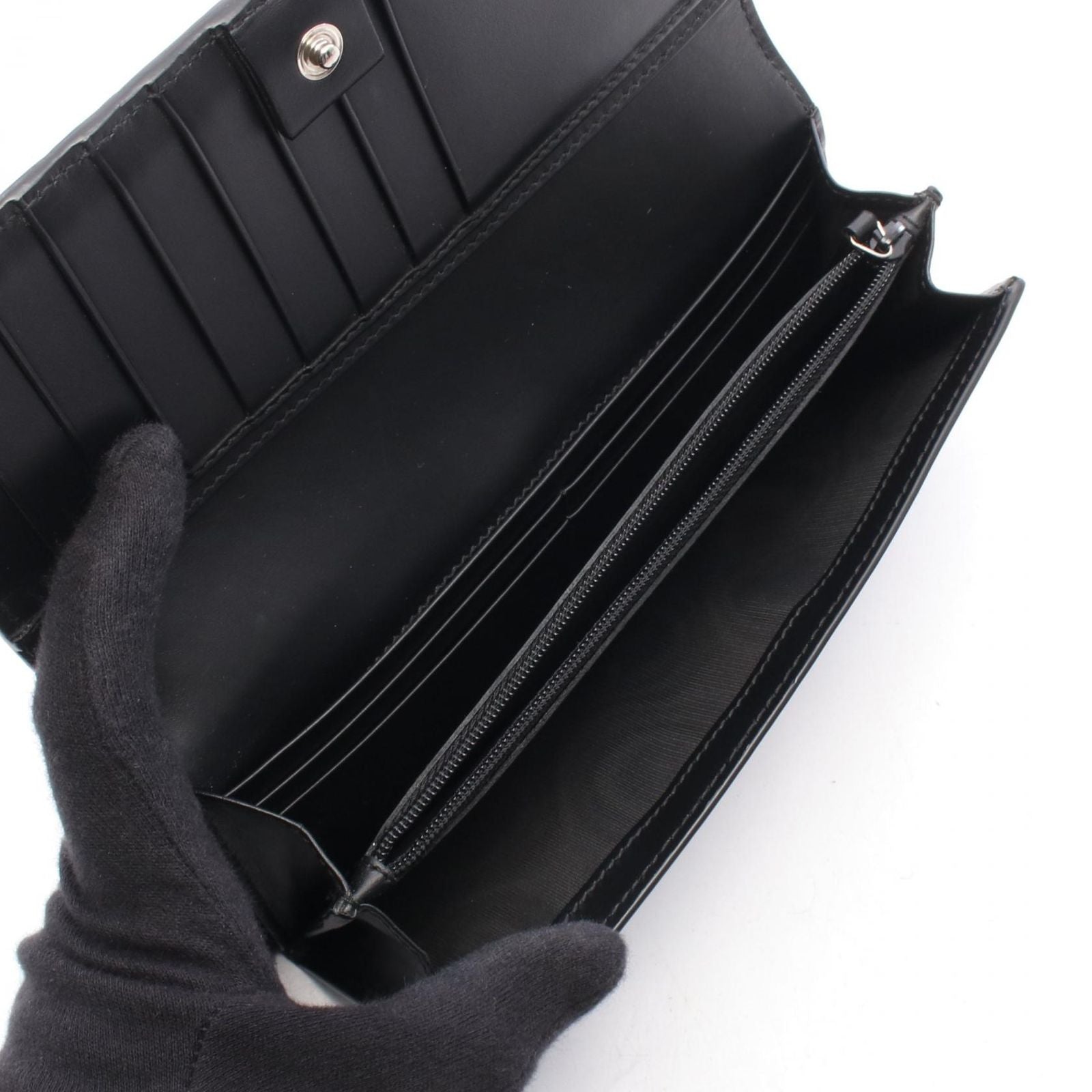 Gucci Bifold Wallet Dorian Guccissima Black Leather — view 4