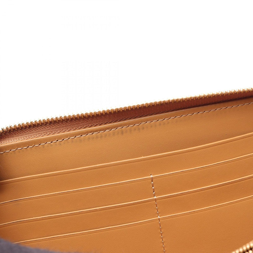 Loewe Round Wallet Puzzle Zip Around Camel Beige Ivory Leather — view 8