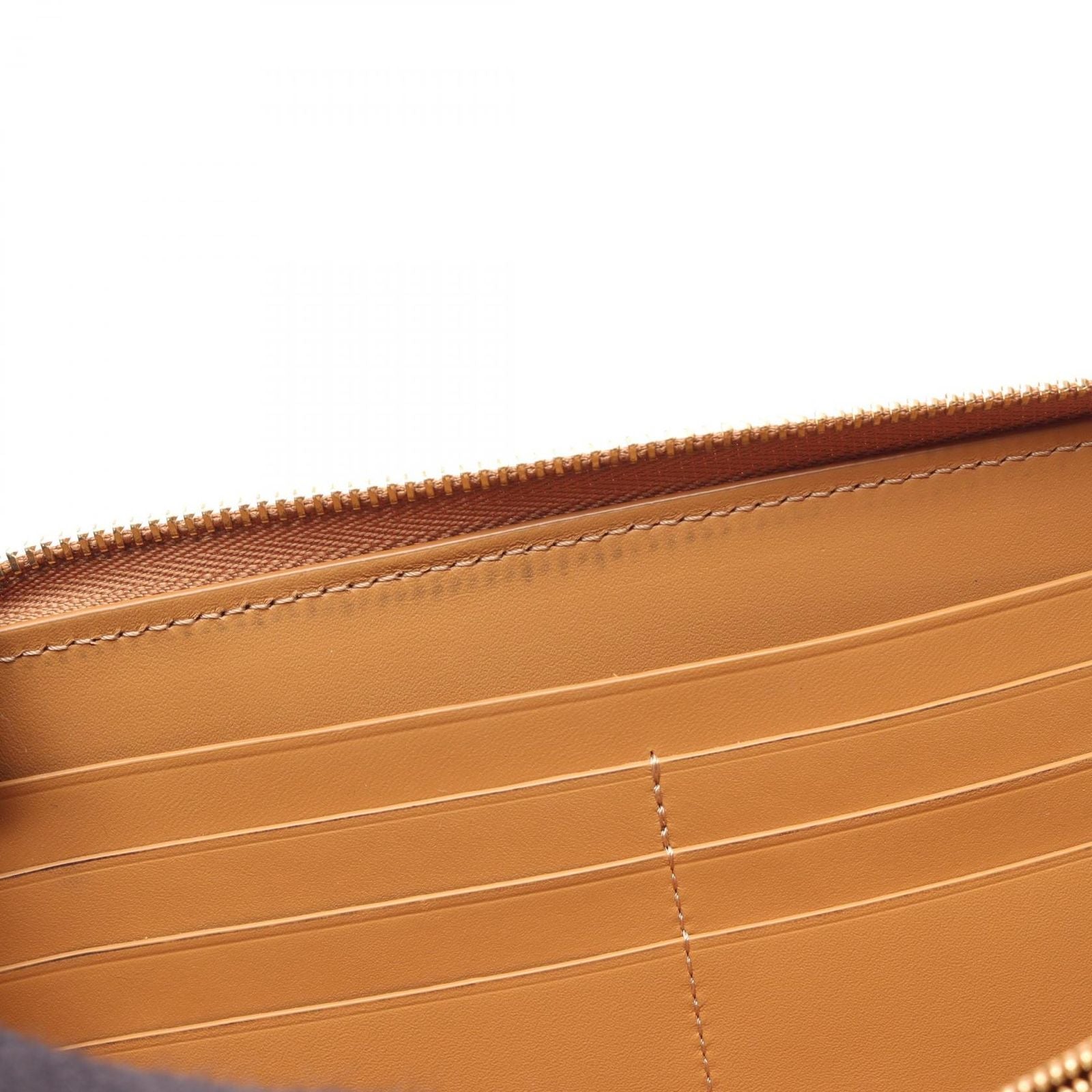 Loewe Round Wallet Puzzle Zip Around Camel Beige Ivory Leather — view 8