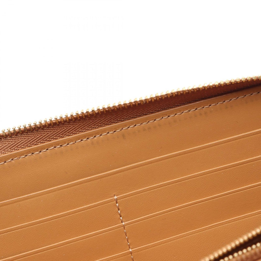 Loewe Round Wallet Puzzle Zip Around Camel Beige Ivory Leather — view 5