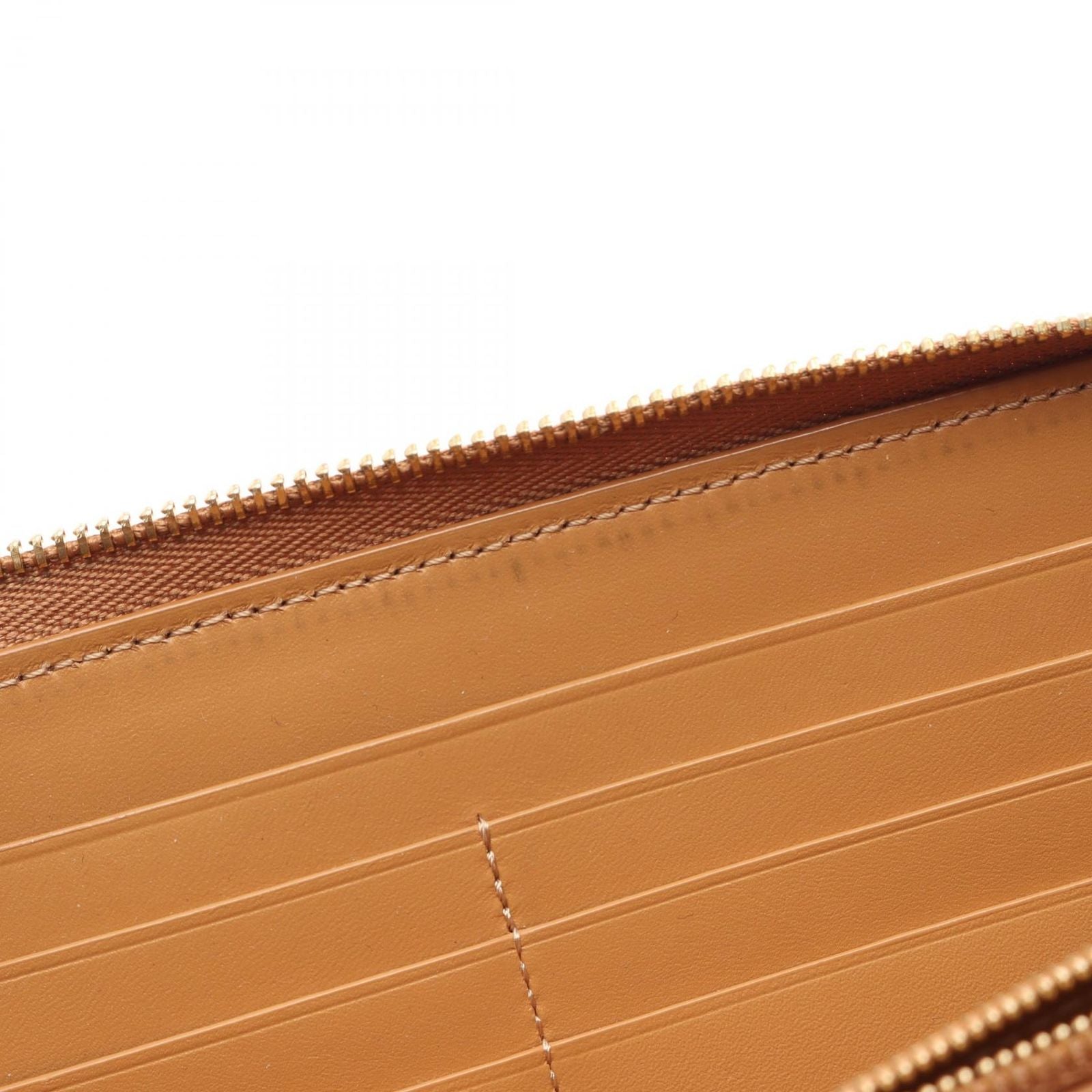 Loewe Round Wallet Puzzle Zip Around Camel Beige Ivory Leather — view 5