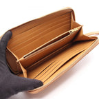 Loewe Round Wallet Puzzle Zip Around Camel Beige Ivory Leather — view 3