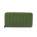 Bottega Veneta Round Wallet Intrecciato Green Leather