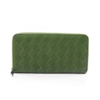 Bottega Veneta Round Wallet Intrecciato Green Leather