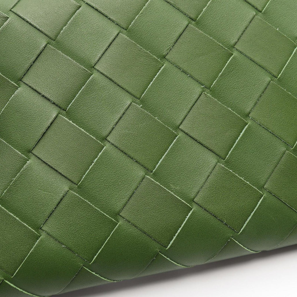 Bottega Veneta Round Wallet Intrecciato Green Leather — view 7