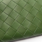 Bottega Veneta Round Wallet Intrecciato Green Leather — view 7