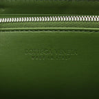 Bottega Veneta Round Wallet Intrecciato Green Leather — view 4