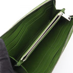 Bottega Veneta Round Wallet Intrecciato Green Leather — view 3