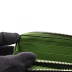 Bottega Veneta Round Wallet Intrecciato Green Leather — view 5
