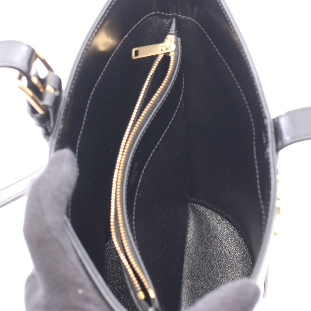 Celine Shoulder Bag Triomphe Bucket Black Leather — view 3