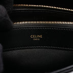 Celine Shoulder Bag Triomphe Bucket Black Leather — view 4