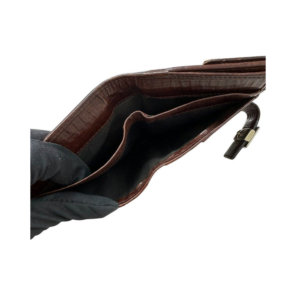 Fendi Zucca Brown Silver Leather Bifold Wallet — view 4