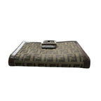 Fendi Zucca Brown Silver Leather Bifold Wallet — view 5