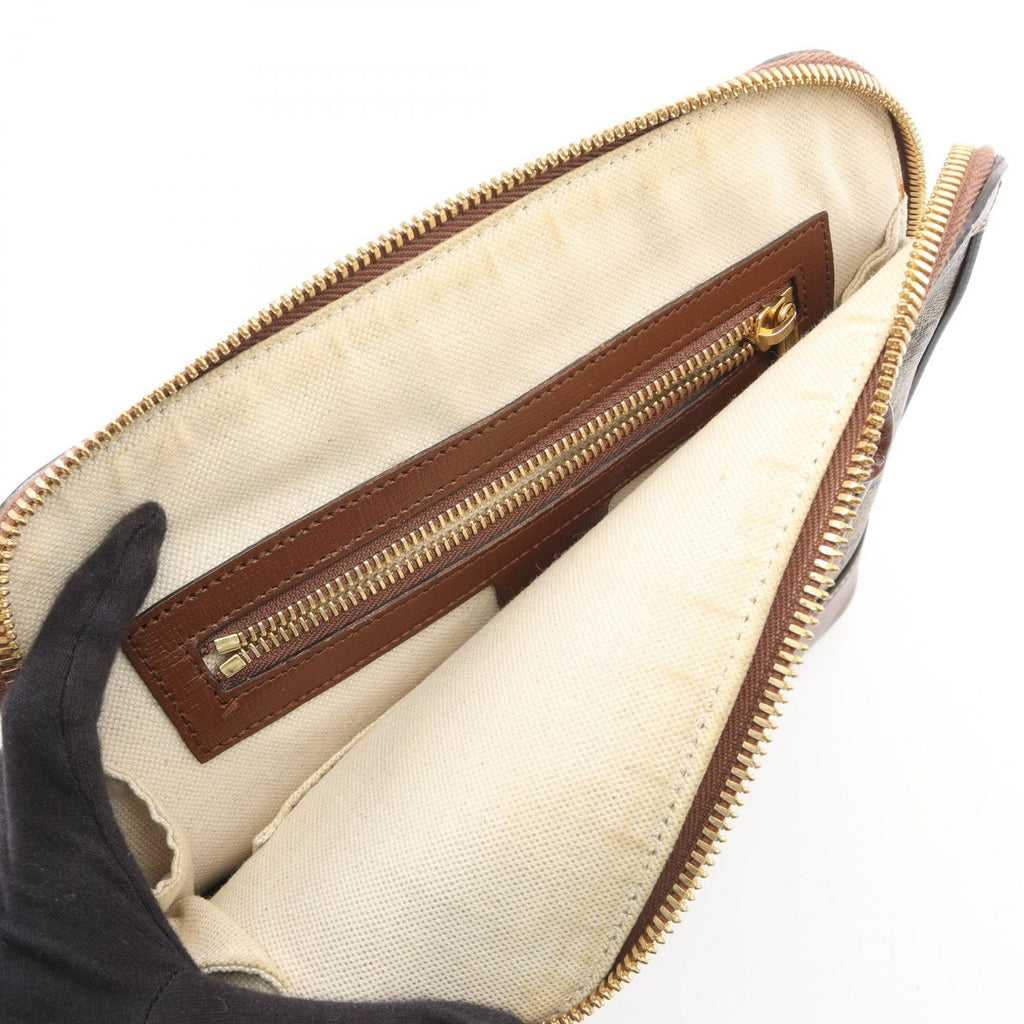 Gucci Handbag Horsebit GG Supreme Small Top Handle Bag 2-Way Beige Brown Canvas — view 6