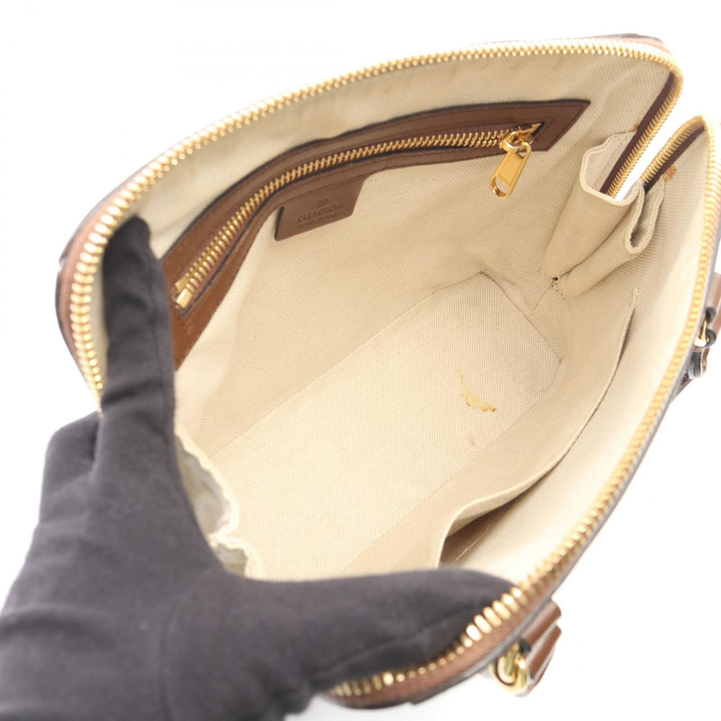Gucci Handbag Horsebit GG Supreme Small Top Handle Bag 2-Way Beige Brown Canvas — view 3