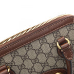 Gucci Handbag Horsebit GG Supreme Small Top Handle Bag 2-Way Beige Brown Canvas — view 8