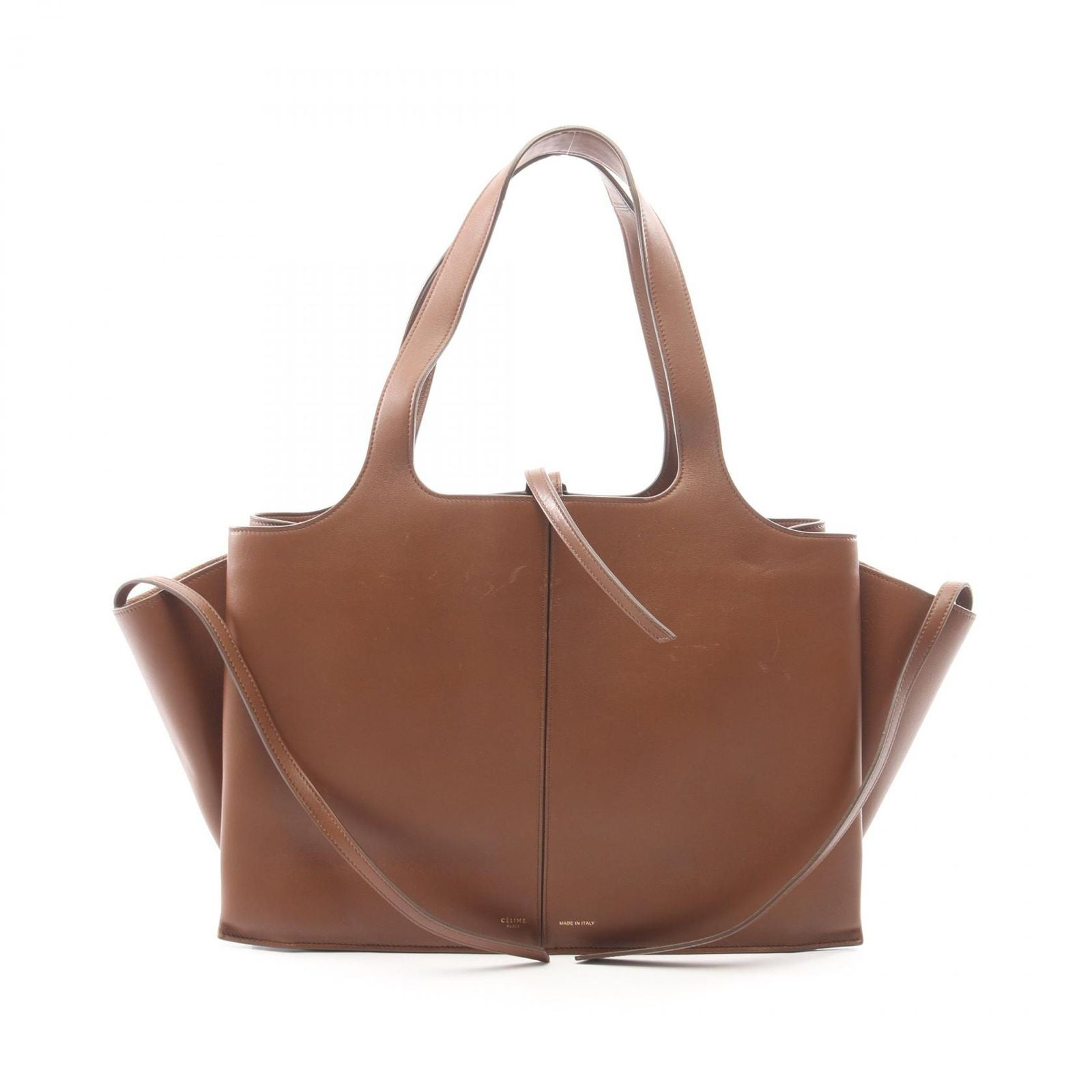 Celine Tote Trifold Brown Leather