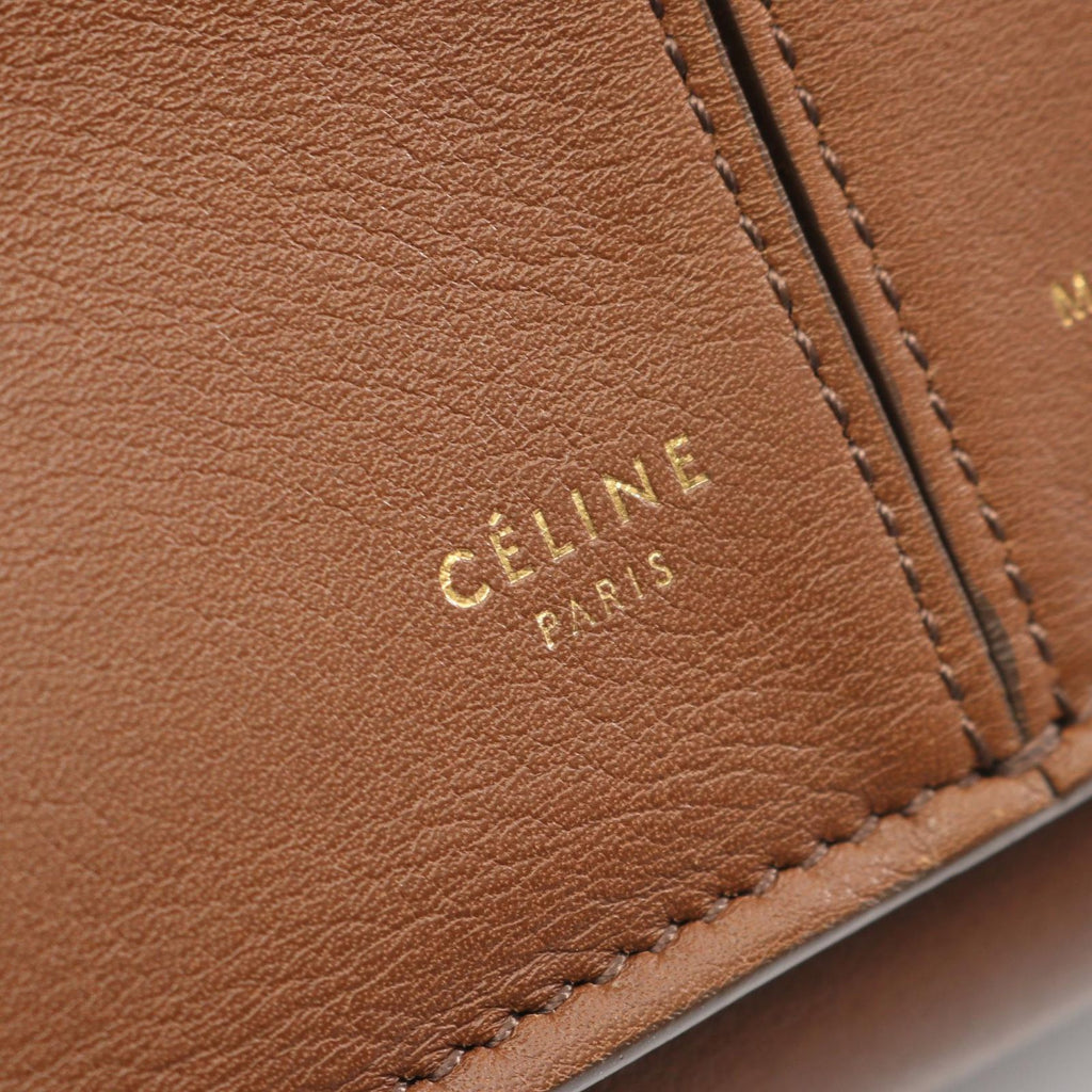 Celine Tote Trifold Brown Leather — view 4