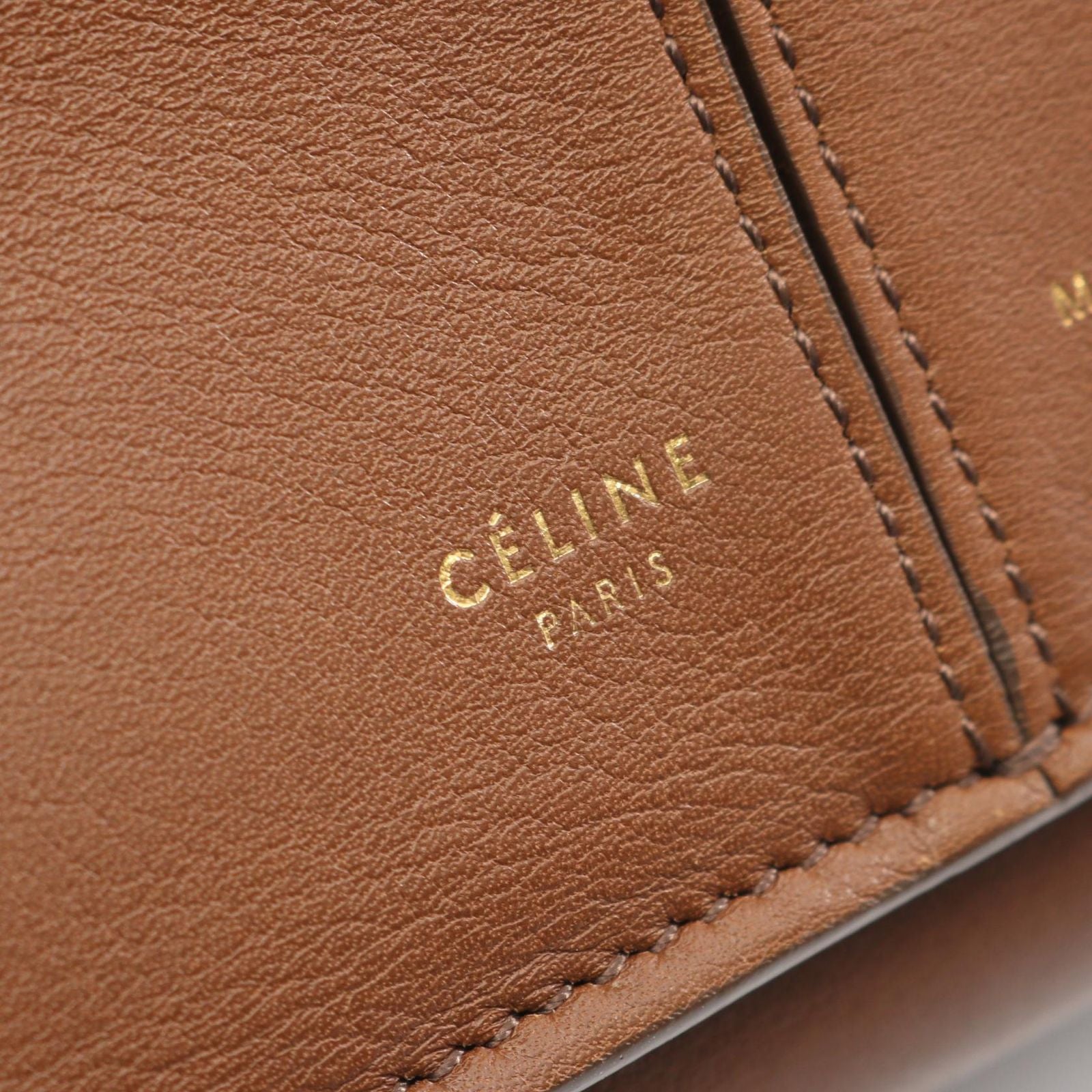Celine Tote Trifold Brown Leather — view 4