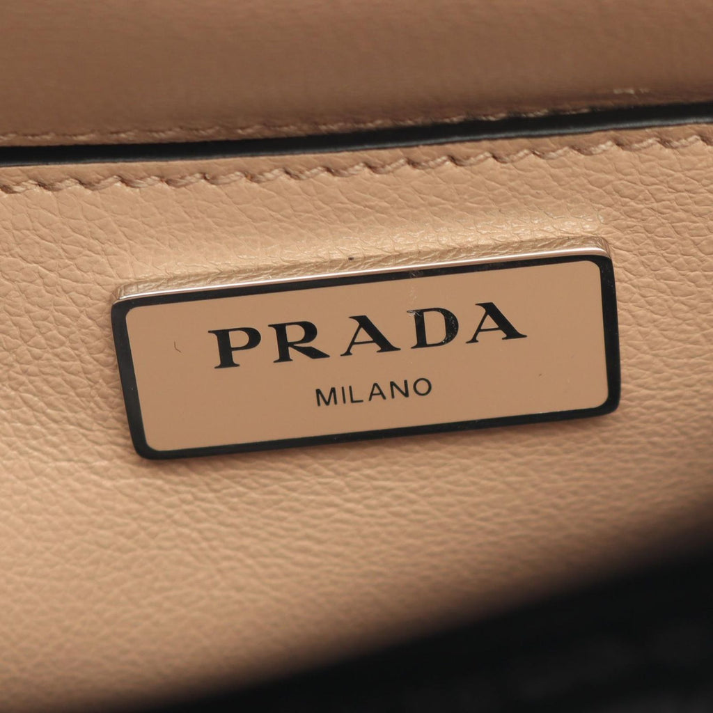 Prada Shoulder Bag Glace'calf Light Beige Leather — view 4
