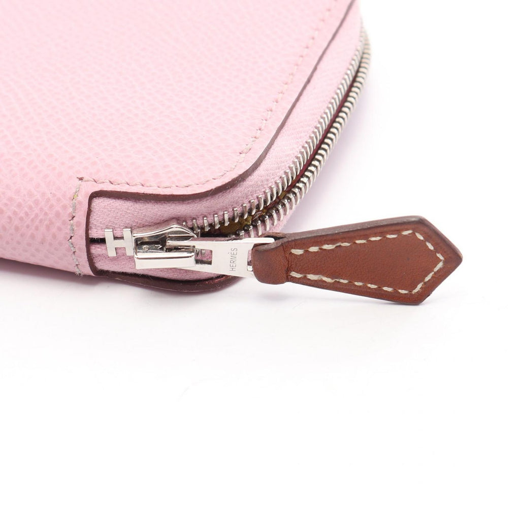 Hermes Coin Case Compact Mini Silk in Mauve Sylvestre Leather Calf Azap in — view 6