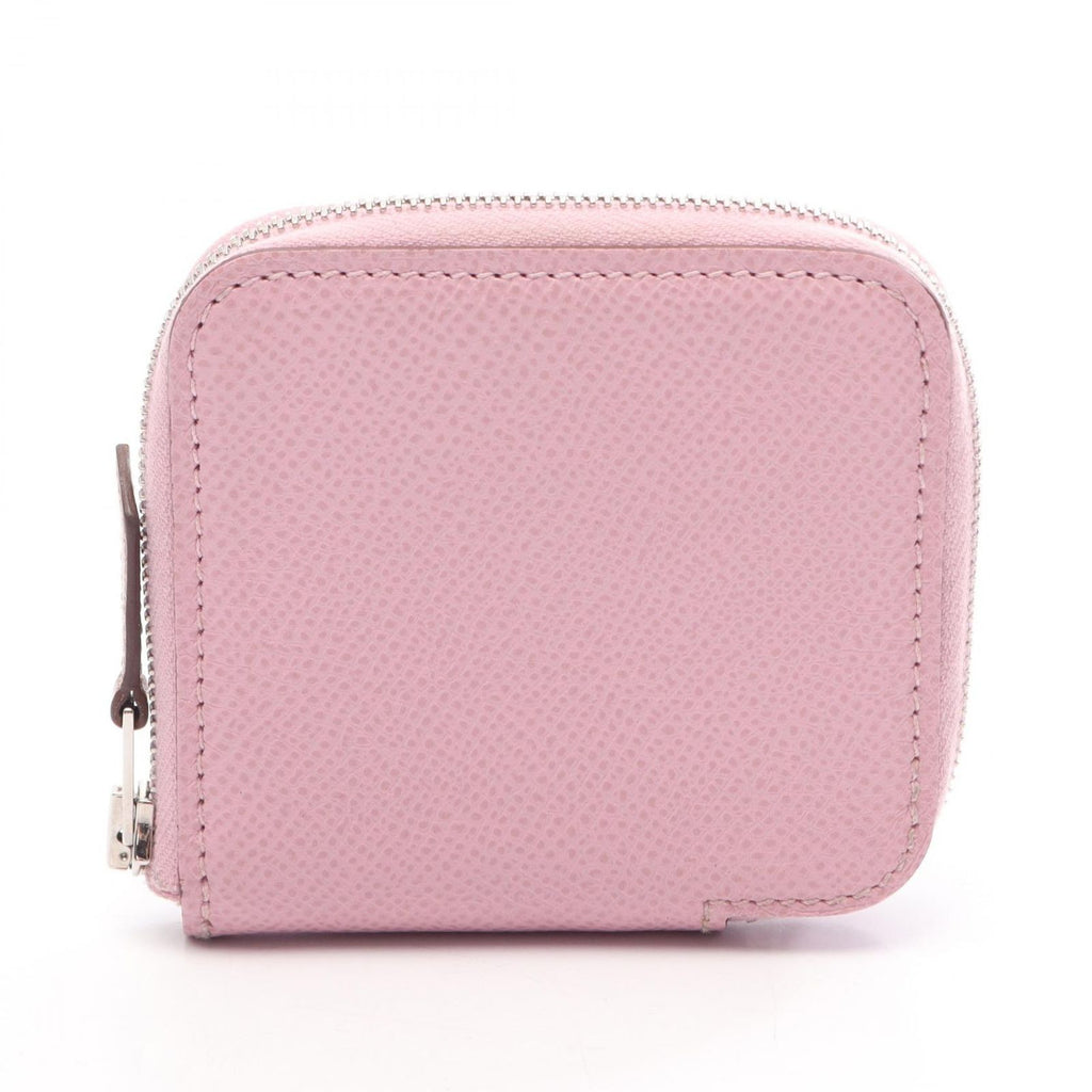 Hermes Coin Case Compact Mini Silk in Mauve Sylvestre Leather Calf Azap in