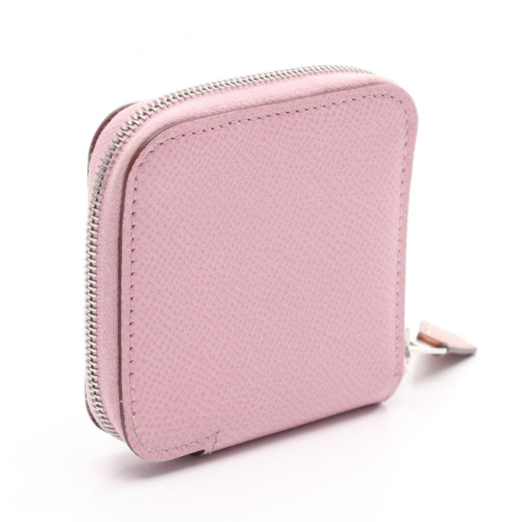 Hermes Coin Case Compact Mini Silk in Mauve Sylvestre Leather Calf Azap in — view 2