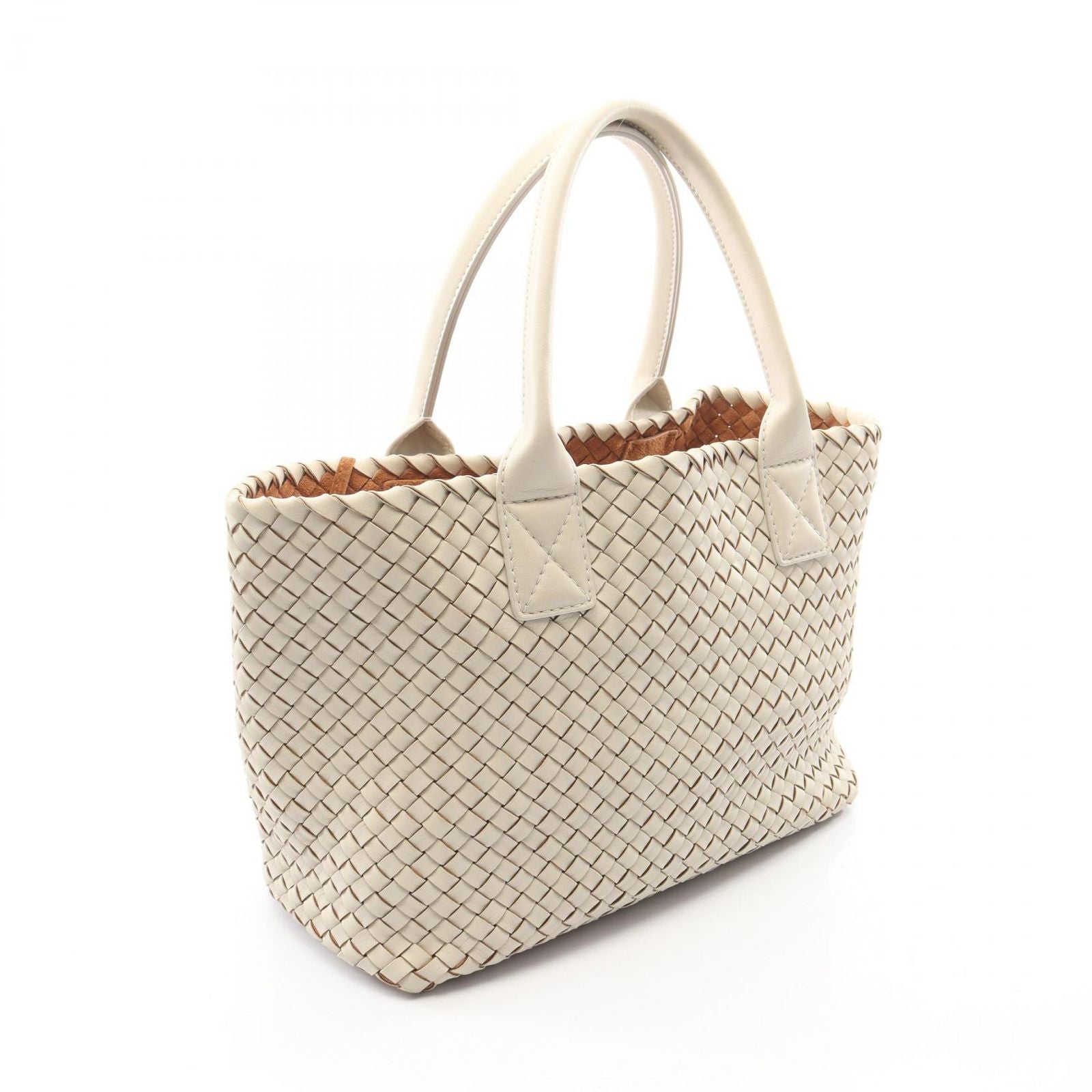 Bottega Veneta Tote Cover PM Intrecciato Off White Leather Small — view 2