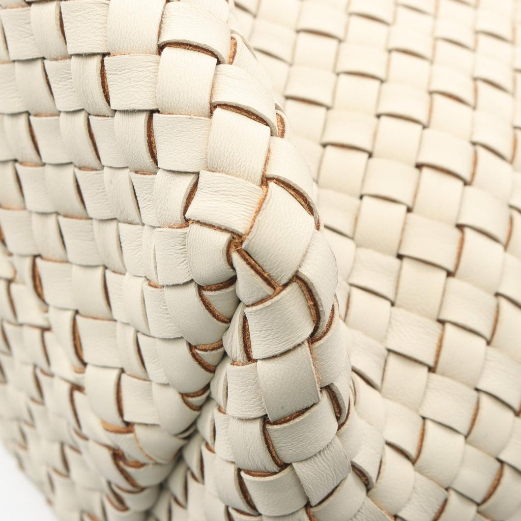 Bottega Veneta Tote Cover PM Intrecciato Off White Leather Small — view 6