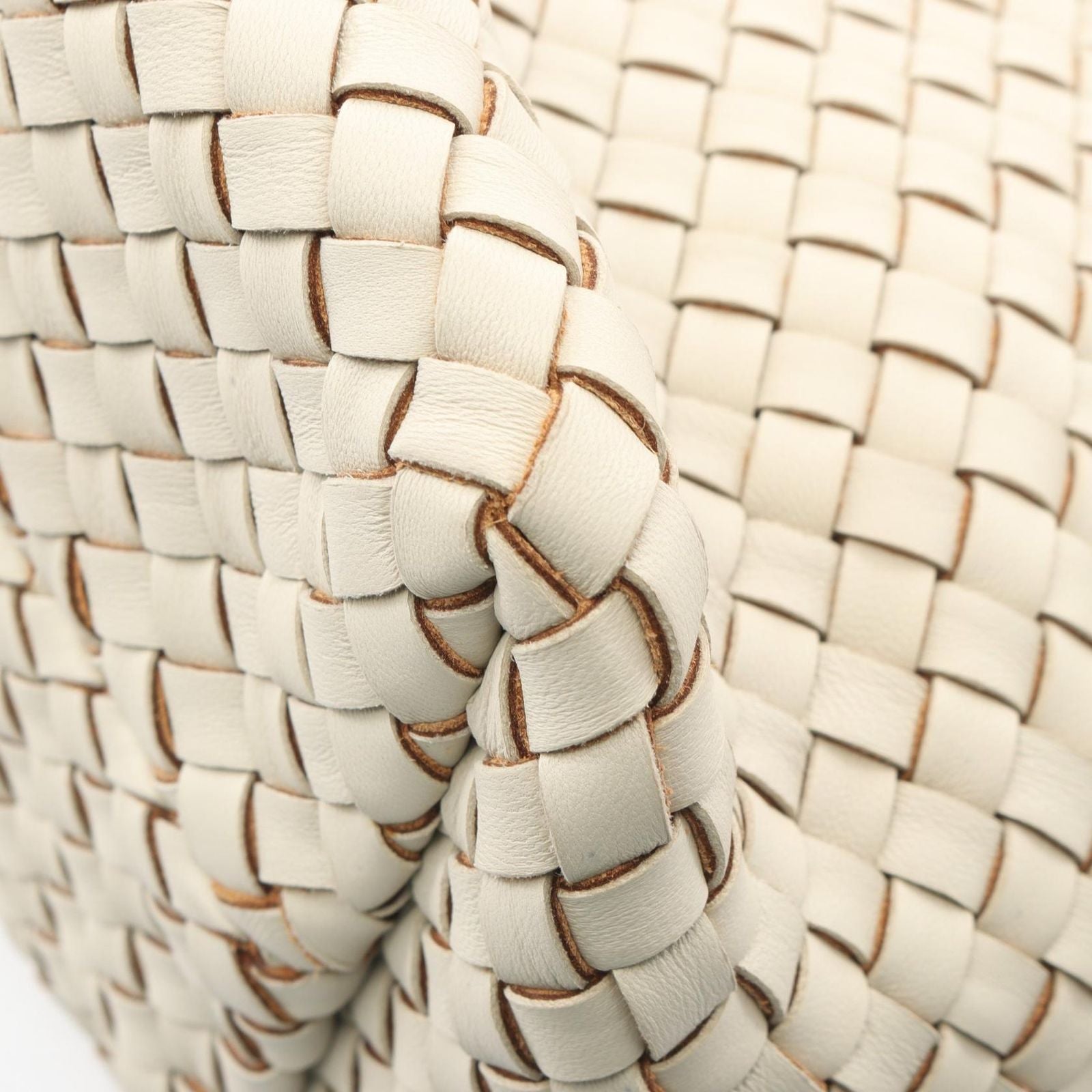 Bottega Veneta Tote Cover PM Intrecciato Off White Leather Small — view 6