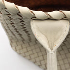 Bottega Veneta Tote Cover PM Intrecciato Off White Leather Small — view 7
