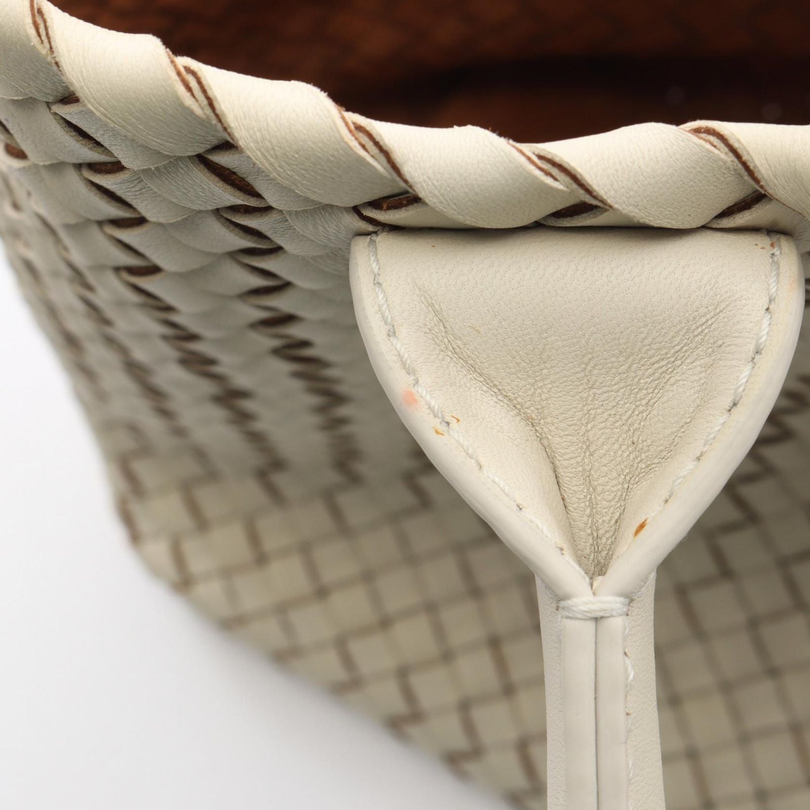 Bottega Veneta Tote Cover PM Intrecciato Off White Leather Small — view 7