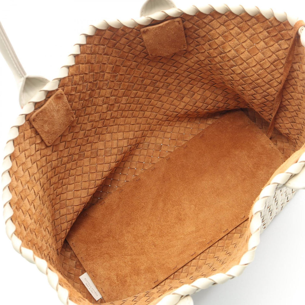 Bottega Veneta Tote Cover PM Intrecciato Off White Leather Small — view 3
