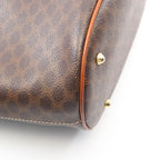 Celine Tote Macadam Brown Dark Canvas Leather — view 7