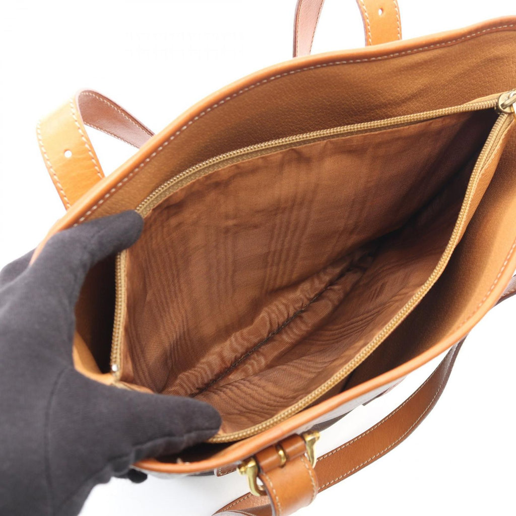 Celine Tote Macadam Brown Dark Canvas Leather — view 5