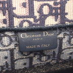 Dior Tote Book Navy Ivory Pink Canvas — view 4