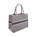 Dior Tote Book Navy Ivory Pink Canvas — view 2