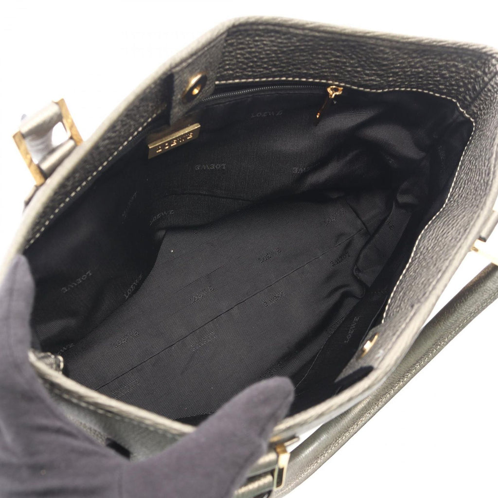 Loewe Handbag Amazona Justa Blanc de Leather — view 3