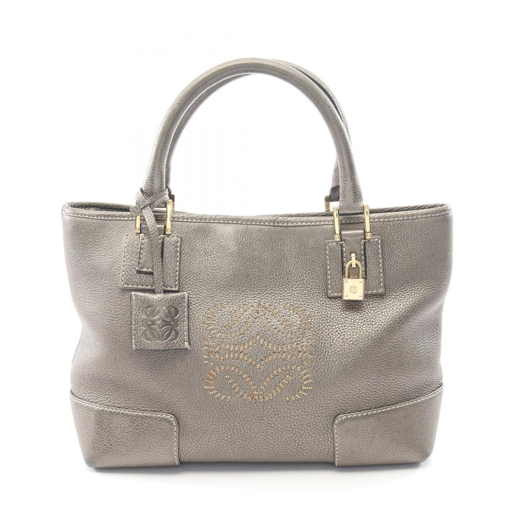 Loewe Handbag Amazona Justa Blanc de Leather