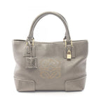 Loewe Handbag Amazona Justa Blanc de Leather