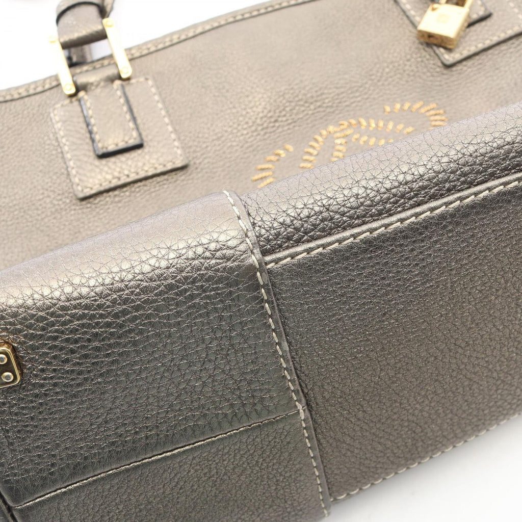 Loewe Handbag Amazona Justa Blanc de Leather — view 8
