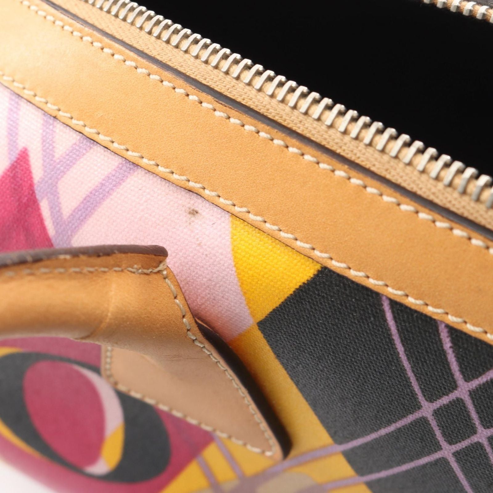 Dior 2-Way Natural Multi Canvas Leather Mini Boston — view 9