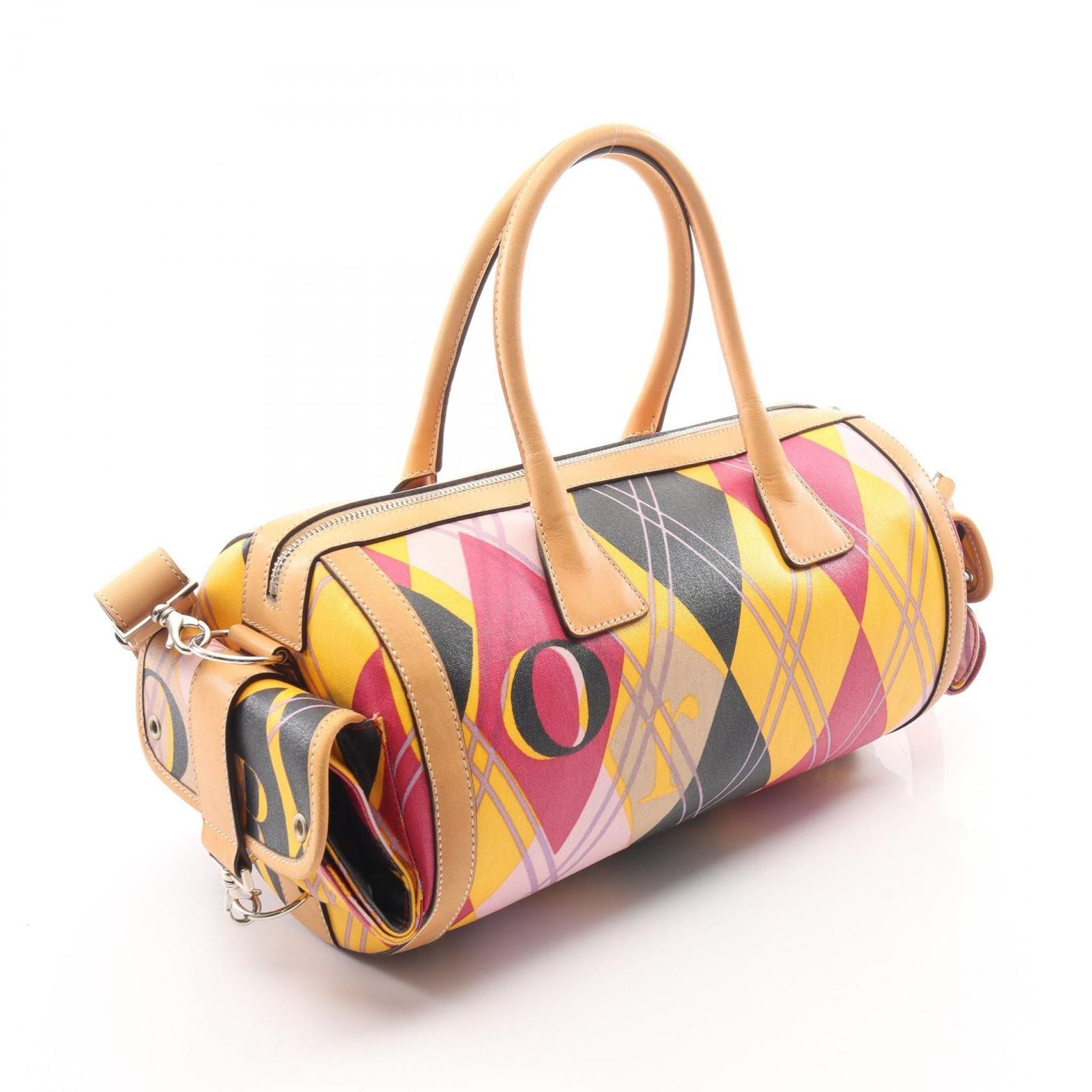 Dior 2-Way Natural Multi Canvas Leather Mini Boston — view 2