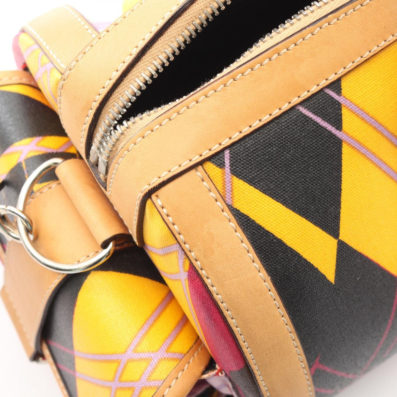 Dior 2-Way Natural Multi Canvas Leather Mini Boston — view 5